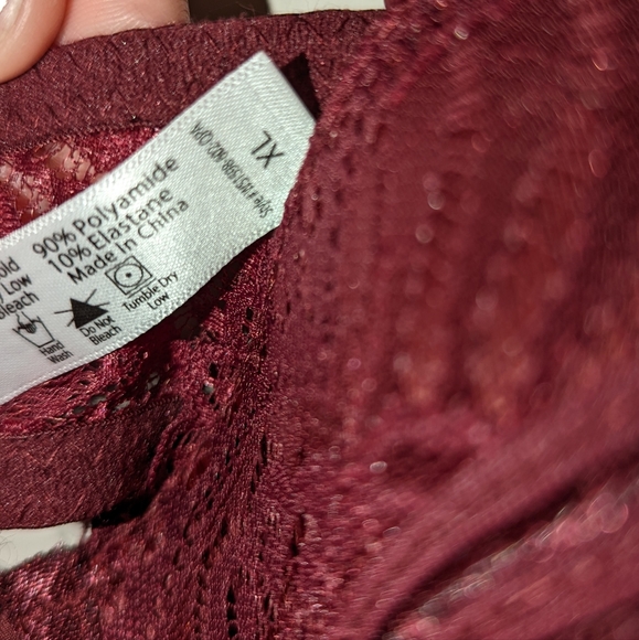 Onesie lace burgundy lingerie - Picture 2 of 4